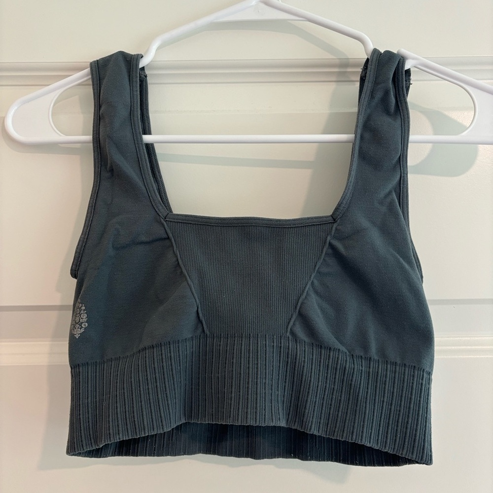 Free People Dark Teal Crop Top